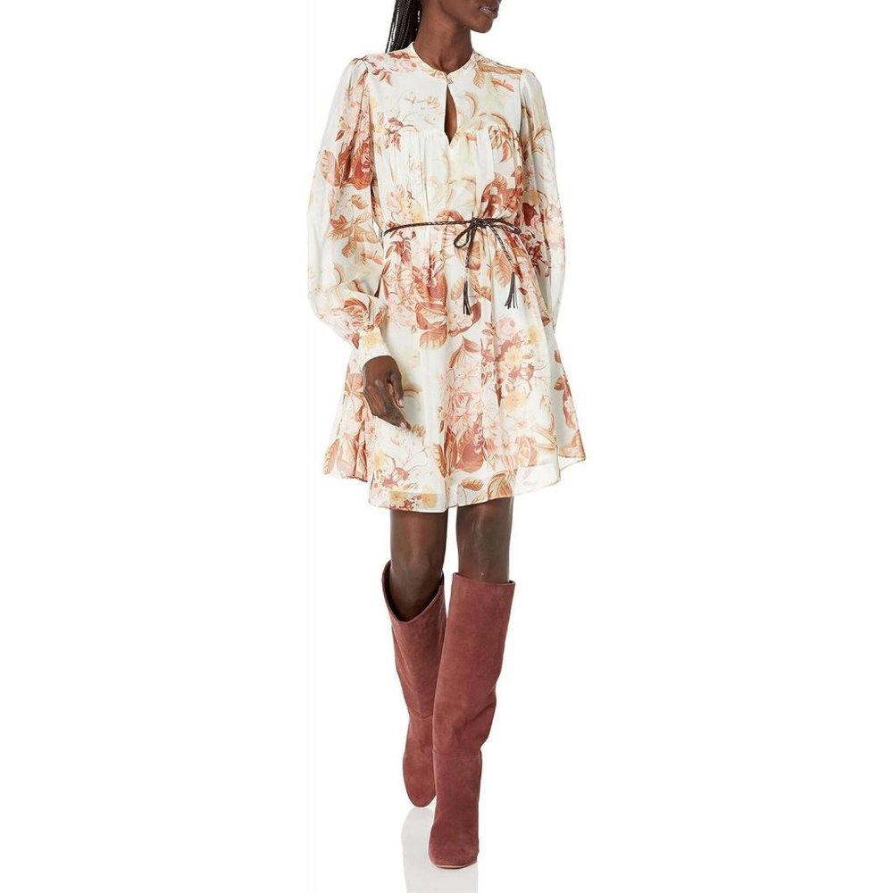 NEW Guess Women's Morgane Dress W2BK12WDWT2 Forest Floral Print White M - Picture 1 of 3